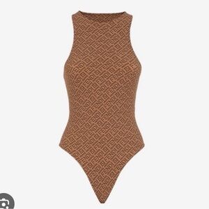 Fendi Tan Monogram Bodysuit